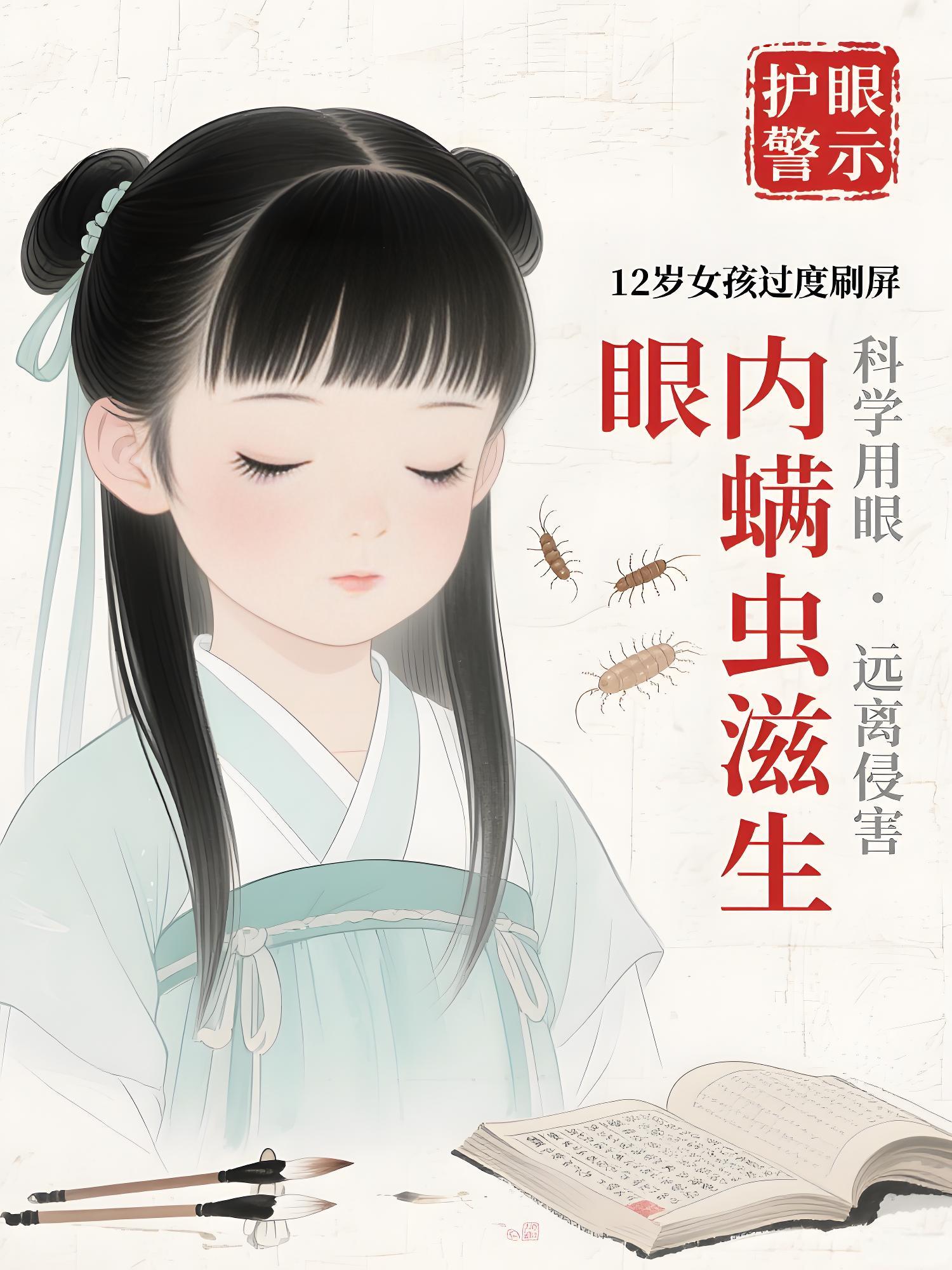 #女孩过度刷屏致眼内螨虫滋生

山东济南一名12岁女孩因每天刷手机5-6小时，眼