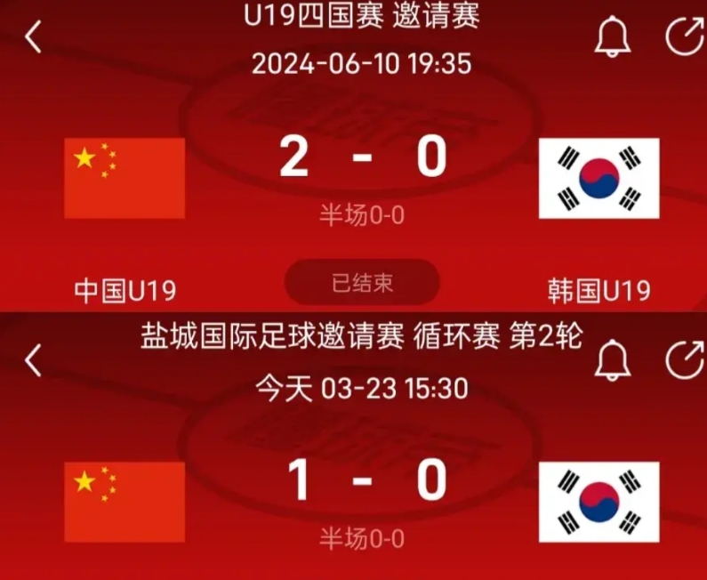 国奥和国青都把韩国摁在地上摩擦，如果未来的国足摁着韩国打，一点儿也不奇怪。
去年