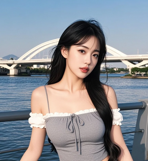 柳丝轻挽伊人袖，涟漪轻漾笑靥开
