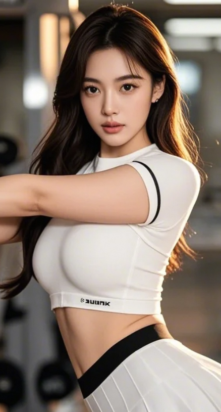 健身房里的元气少女，活力全开超带感