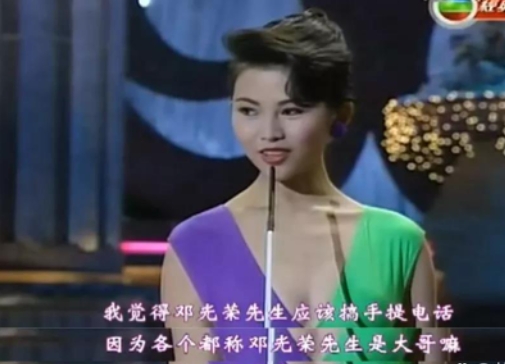 蔡少芬17岁参加港姐竞选时，主持人问她：“现在邓光荣大哥想多搞一门生意，你提个意
