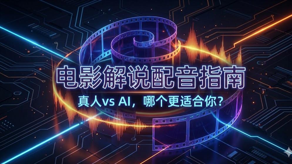 电影解说配音用什么工具不出戏？真人、AI 配音的真实差别