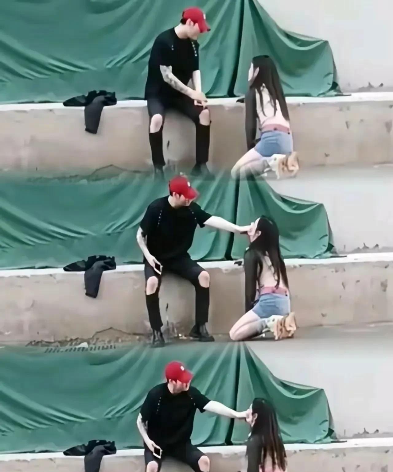 女孩屈辱的跪在外籍男友面前
只为了挽留“爱情”！
现在社会上有一群外籍男子（黑白
