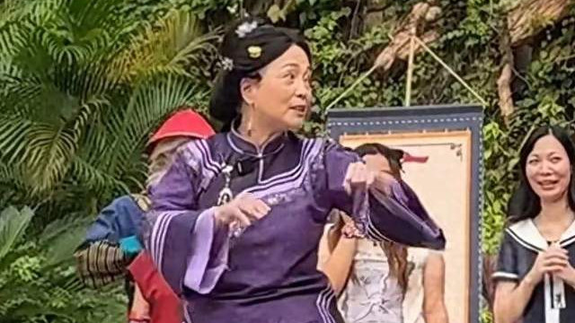 苑琼丹景区打工唱老歌，老明星新职业引热议