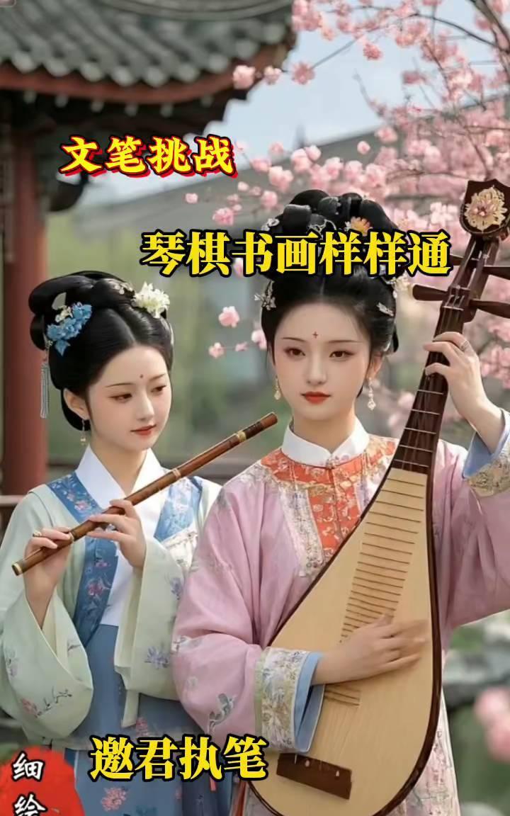 文笔挑战：琴棋书画样样通。
邀君执笔，细绘时光。