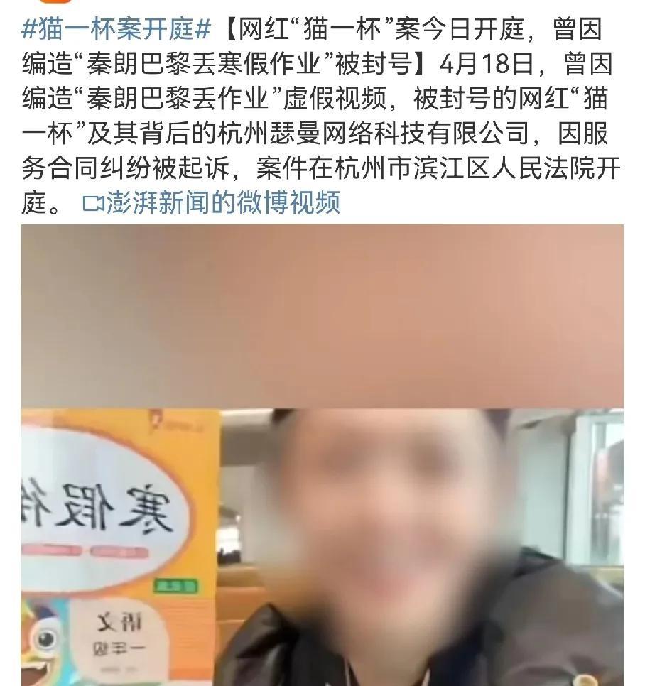 猫一杯这事居然还有后续，秦朗作业本之后猫一杯成了被告，完全是自己作的。
教育要求