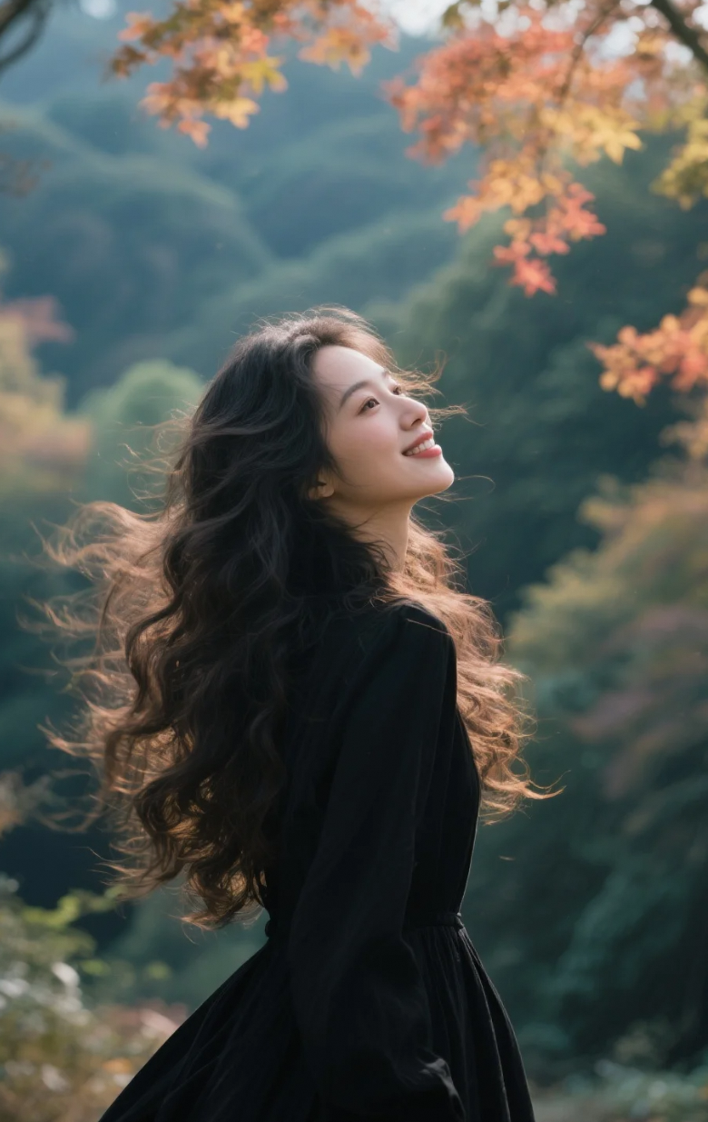 青山为证，红叶作陪，她是主角