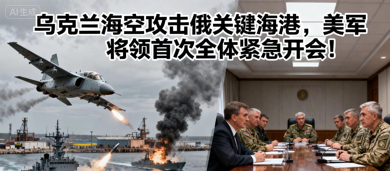 乌军深夜“海空斩首”！俄关键海港连环大爆炸，美军参联会罕见全员午夜急会：第三次世