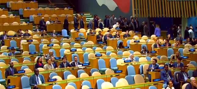 美国有人说，“这是什么联大？中国发言时，没一个人离场，而以色列内塔尼亚发胡发言的
