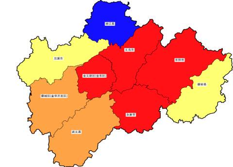 2025年3月25日，金义新区(金东区)、东阳市、义乌市、永康市等地区气象火险等