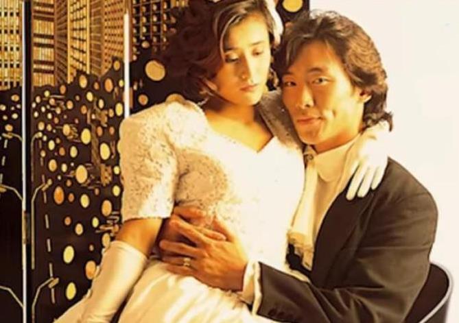 1991年，郑浩南与大岛由加利的结婚照，两人在1990年因为在影视作品中合作而相