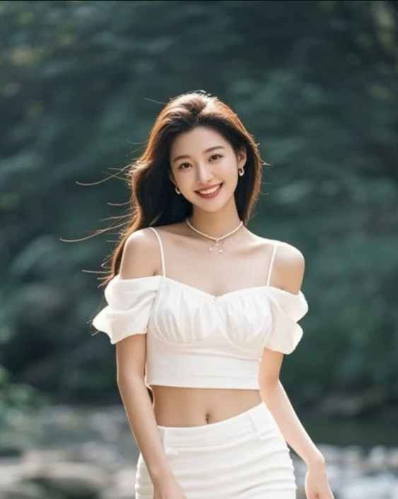 溪声如歌，她站在水中央，是唯一的旋律