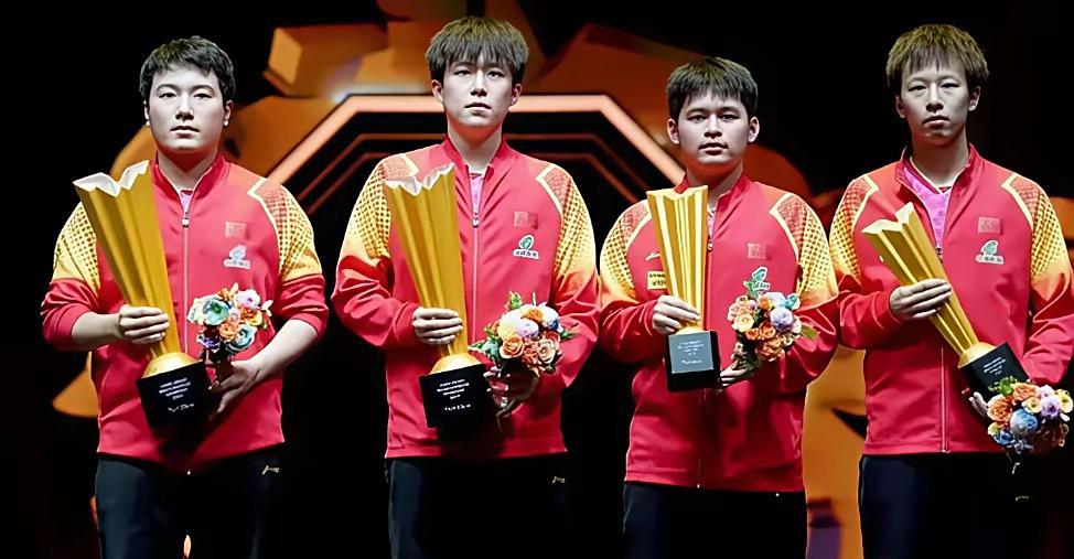 2025年国乒男队四大主力各共输13次外战，其中输给张本智和4次、输给雨果3次。