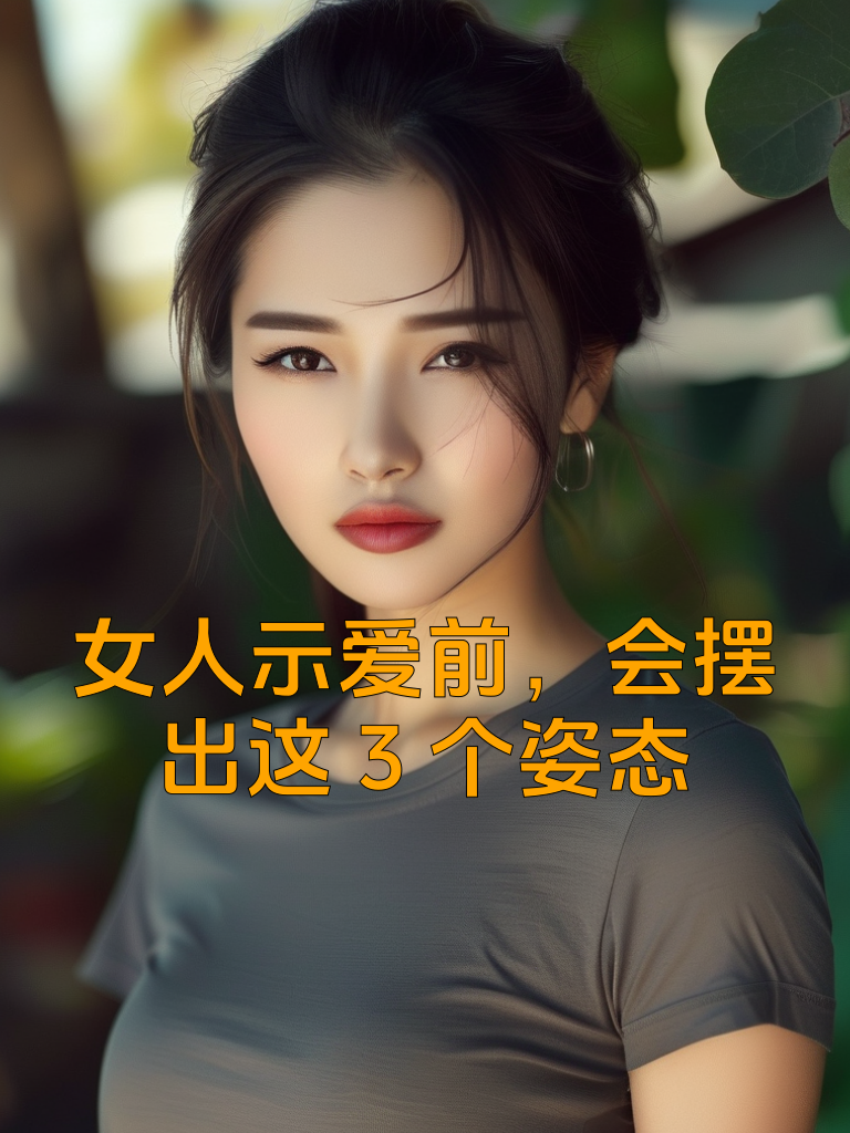 女人示爱前，会摆出这3个姿态
