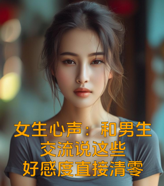 女生心声：和男生交流说这些，好感度直接清零