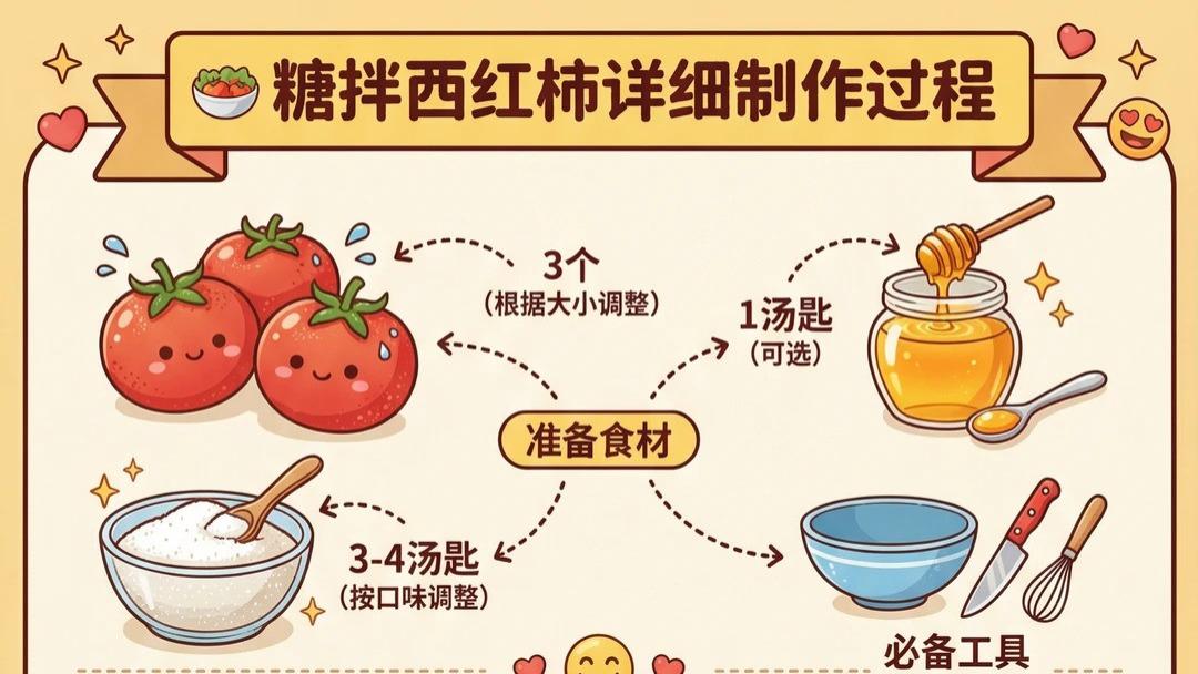 家常菜：糖拌西红柿家常做法