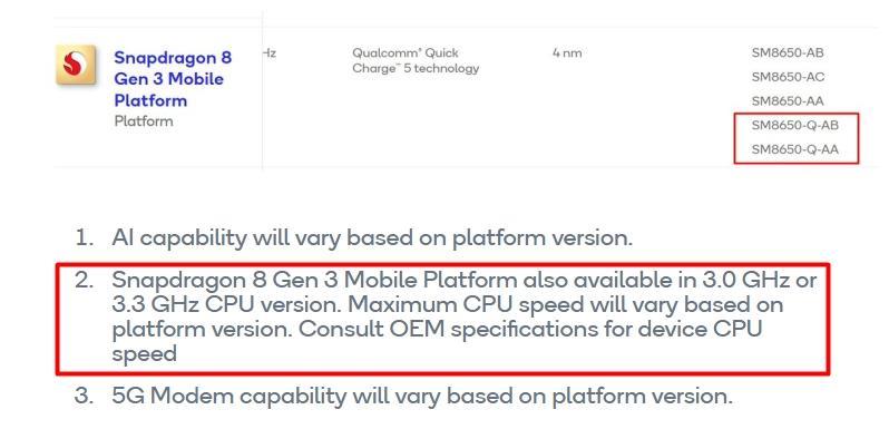 【高通上架新版骁龙8 Gen3】日前，高通官网上架了两款新版骁龙8 Gen3移动