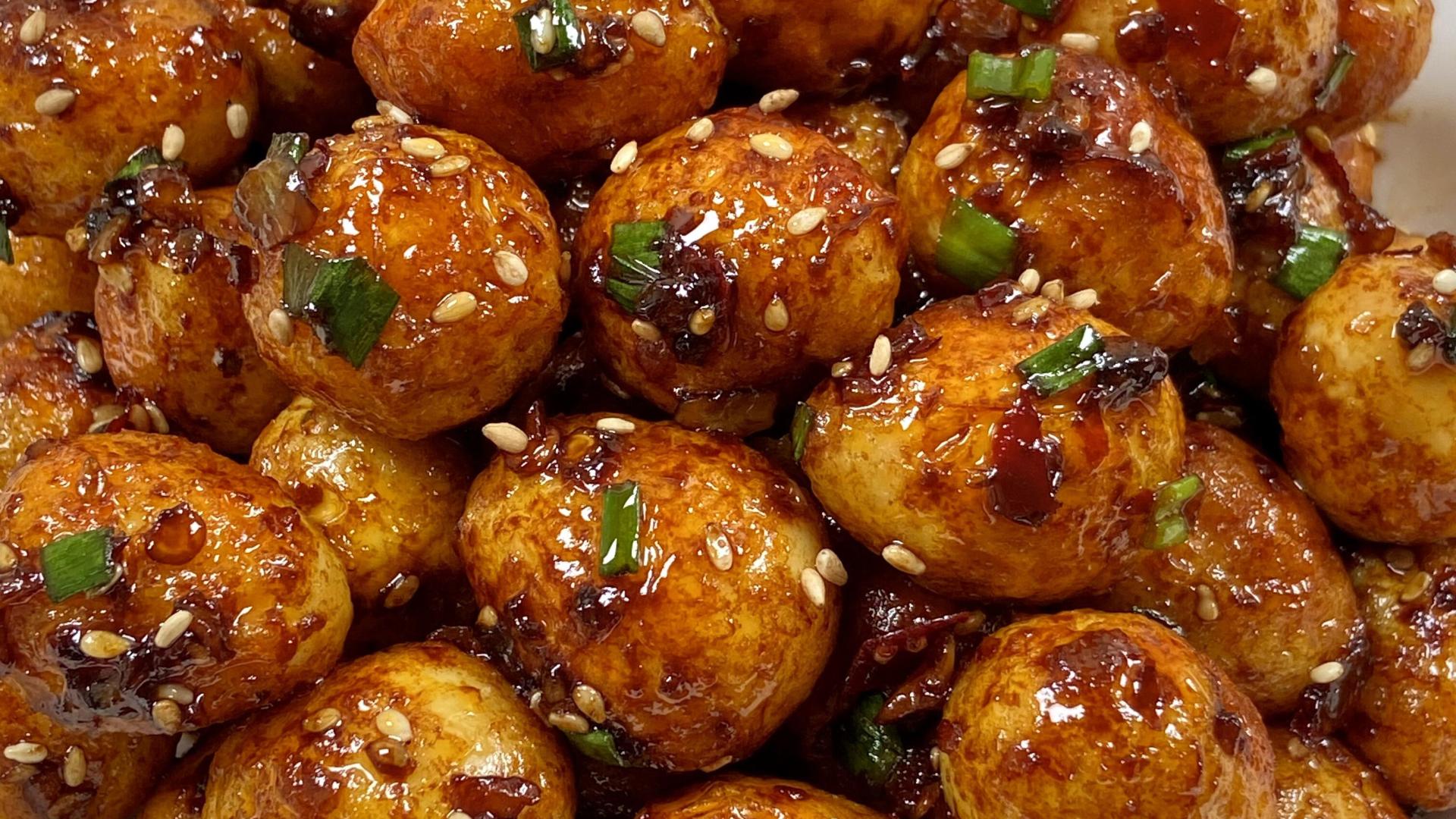 葱花虎皮鹌鹑蛋：一口一个的家常小欢喜