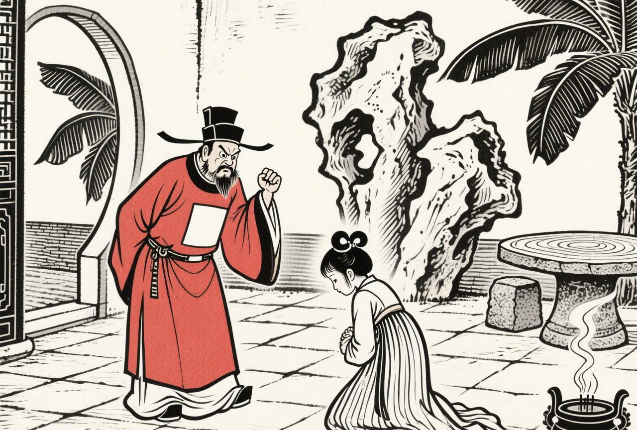 皇帝的女婿病了，他派使者去探望，使者回来后向皇帝禀报探病情形；
皇帝问：见到公主