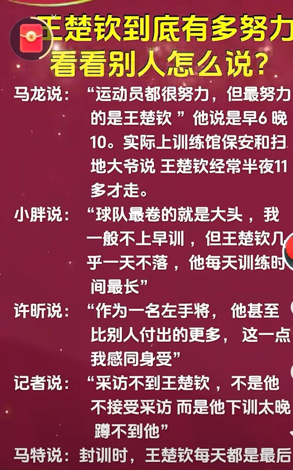 王楚钦球技厚实，球商顶尖，后樊振东时代国乒的扛把子
樊振东去参加德甲了，想回队里