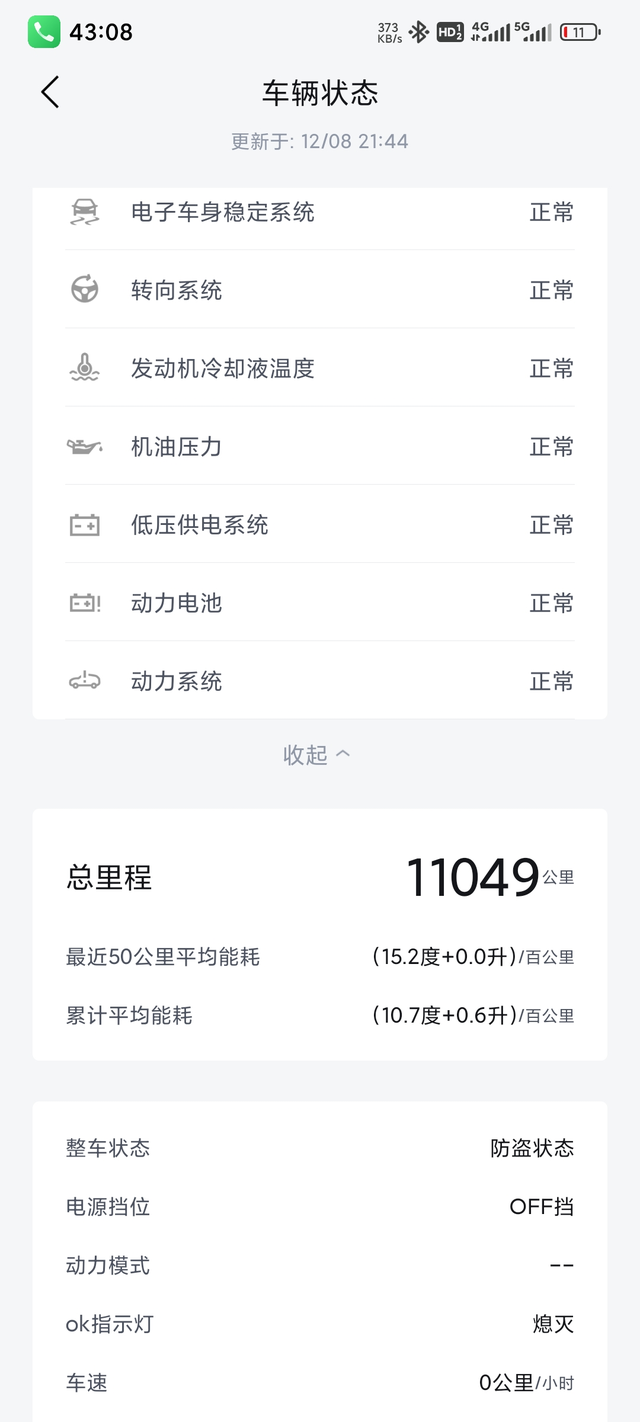 总能耗还是很满意的，最近五十公里不知道为啥显示偏高