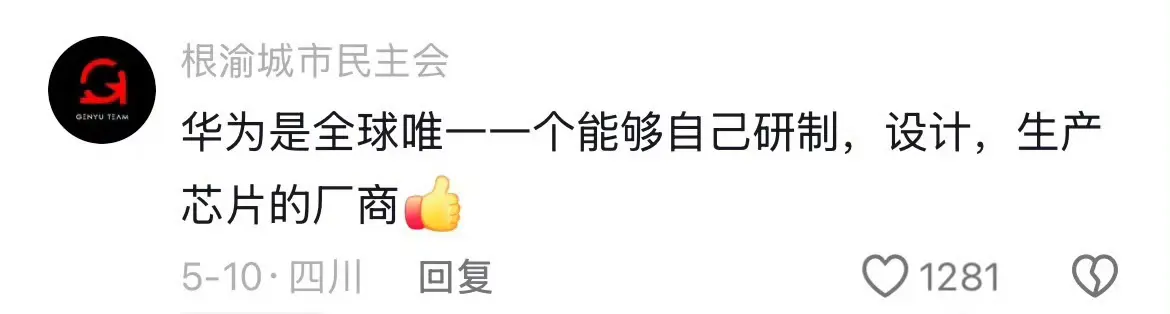 华为是全球唯一一个能够自己研发、设计、生产的芯片厂商。