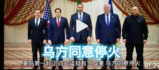就在昨日，美乌突然达成停火协议，乌克兰瞬间转忧为喜。美国将这暂时停火30天的“气