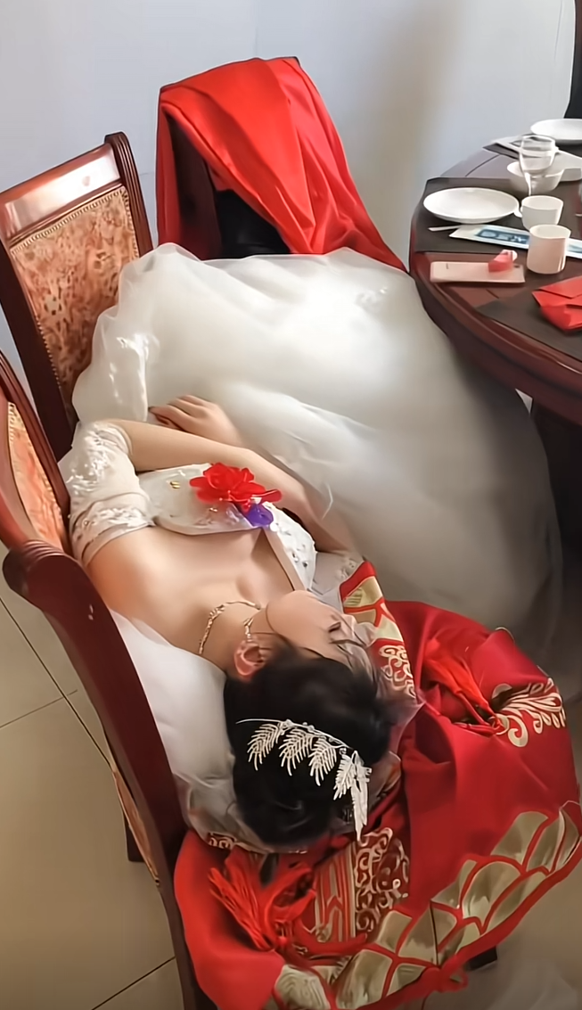 在累也不能这么睡觉吧！