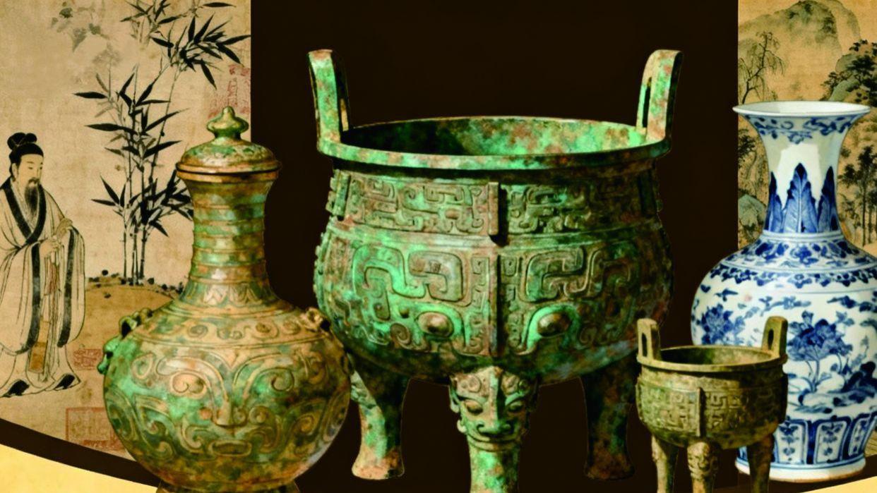 香港英联拍国际拍卖：元代青花釉里红花卉纹杯 700万港币