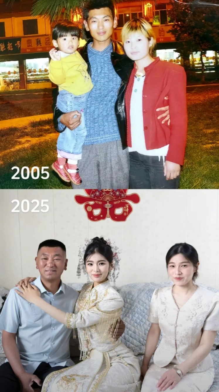 妈妈好年轻啊。