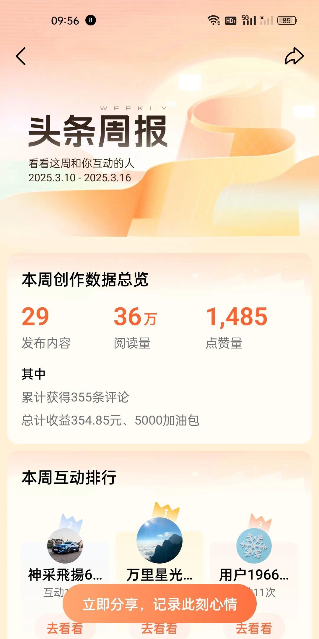 惊喜和意外光临了。
这周阅读量达到几十万。
认认真真写了一个月
这周是阅读量最多