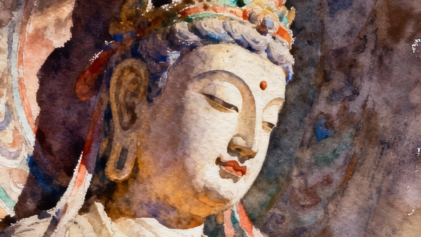 第一抹赭石色——这该是佛像袈裟的底色