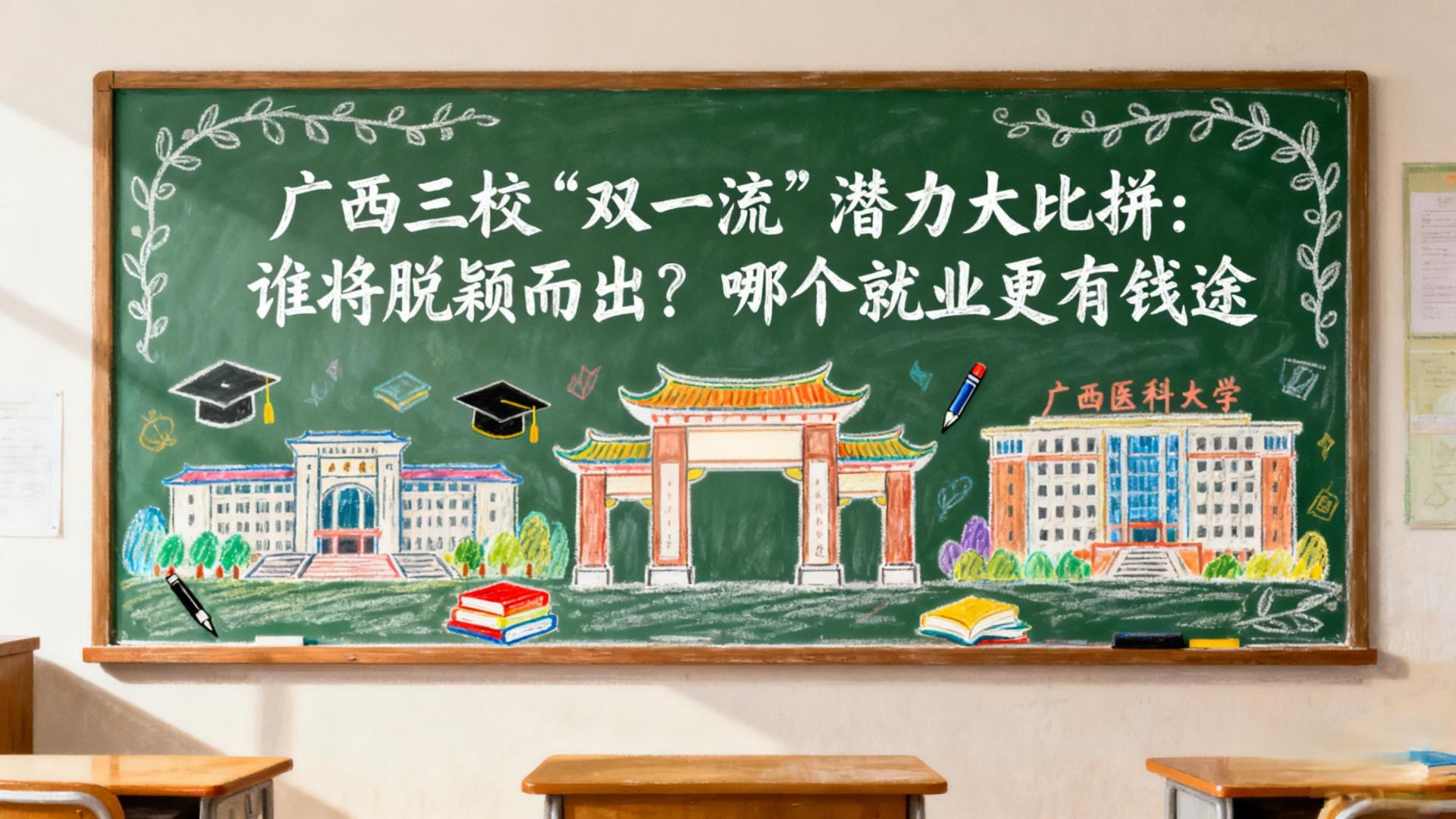 广西三校“双一流”潜力大比拼：谁将脱颖而出？哪个就业更有钱途