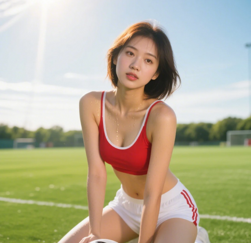 美女流汗，我流鼻血。嗯，不错。