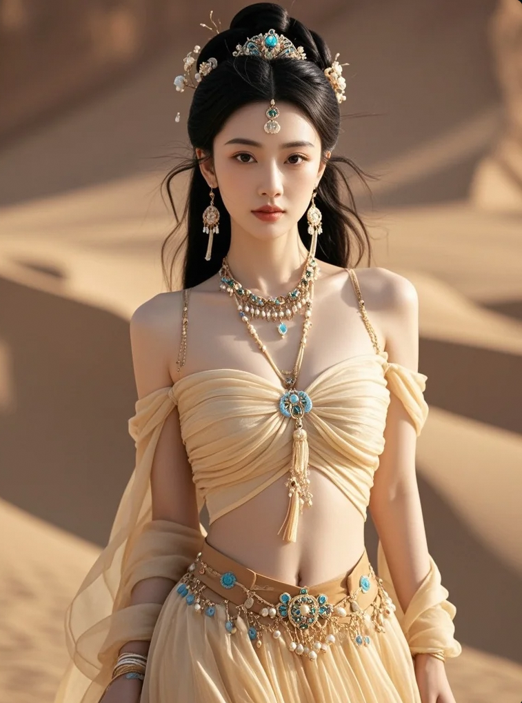 驼铃响起时，她正朝你的方向走来