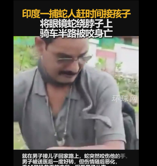 作死啊！印度捕蛇人被蛇咬死了











谁能想到，为了接孩子，竟然有