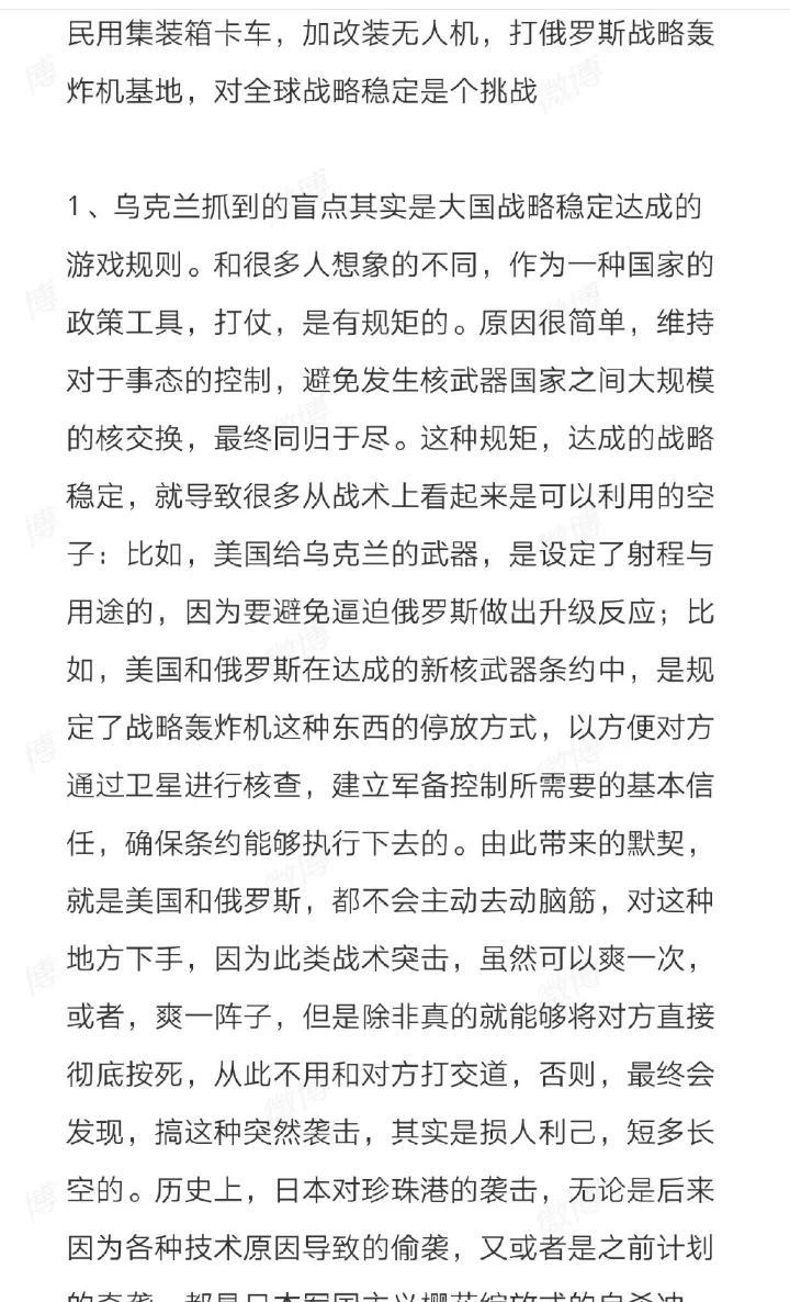 乌克兰无人机奇袭大鹅战略轰炸机，是世界军事史上的一次成功案例。
复旦的这位沈逸，