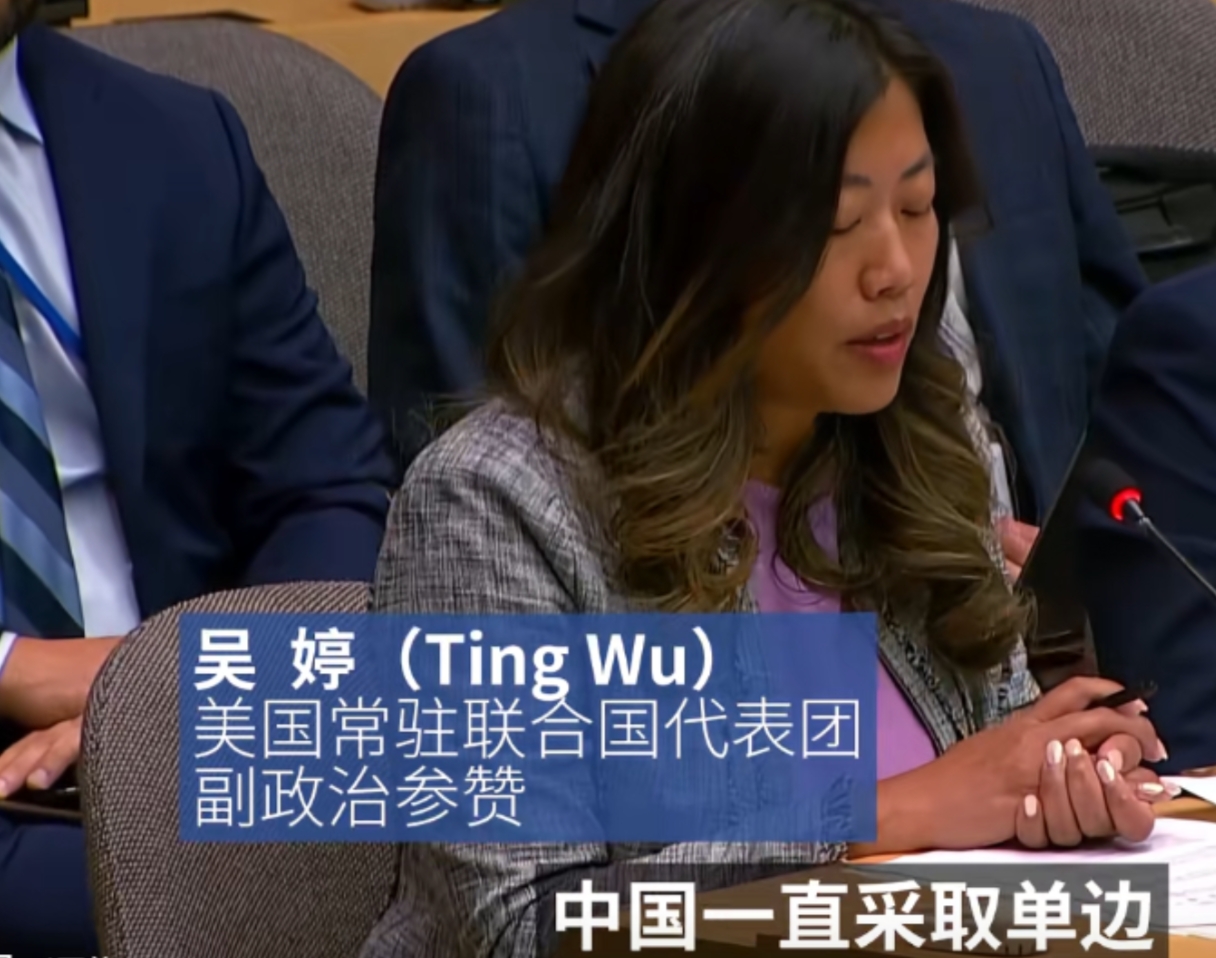 倒反天罡了，美籍华人吴婷在“反霸权会议”上指责中国：你们一直采取单边不公平贸易，