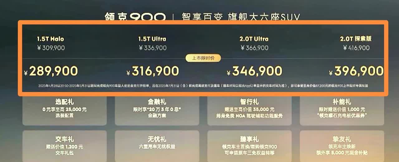 领克900定价，高！
这次领克900预售价和实售价之间的价差，才真正体现了营销