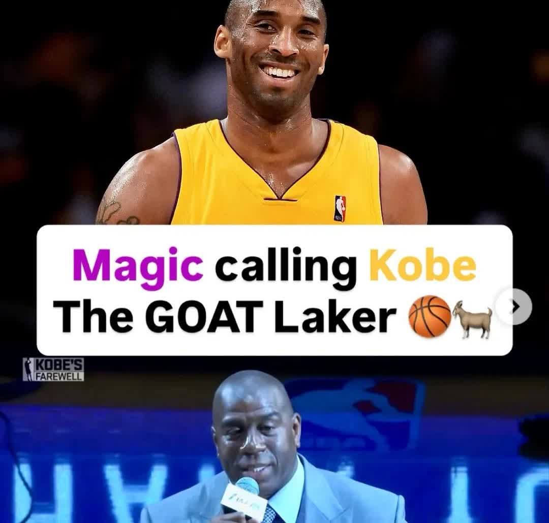 近日湖人名宿魔术师约翰逊在一场活动中表示: 科比是湖人的Goat(最佳球员）。
