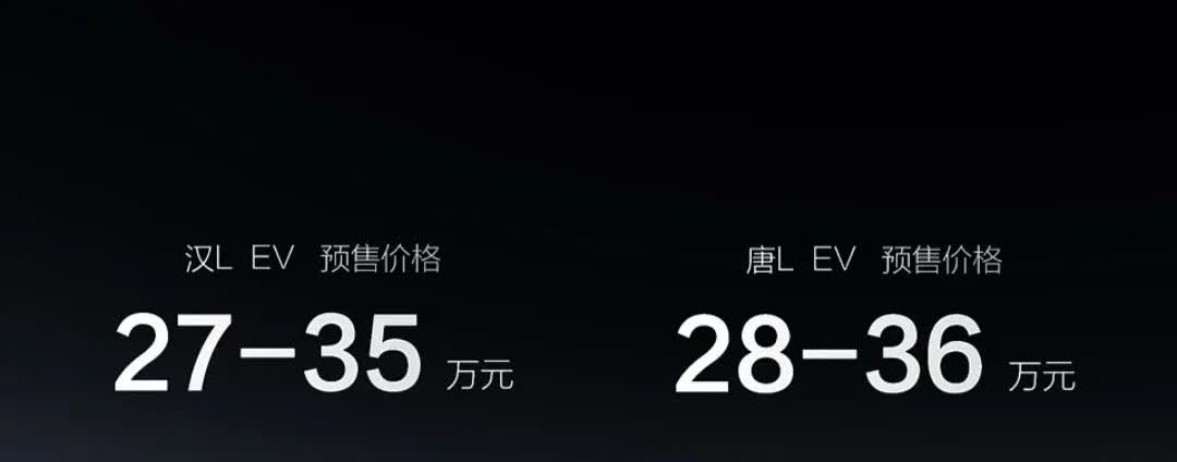 3月17日，比亚迪超级平台技术发布，汉L、唐L发布预售。
全域千伏高压架构，最