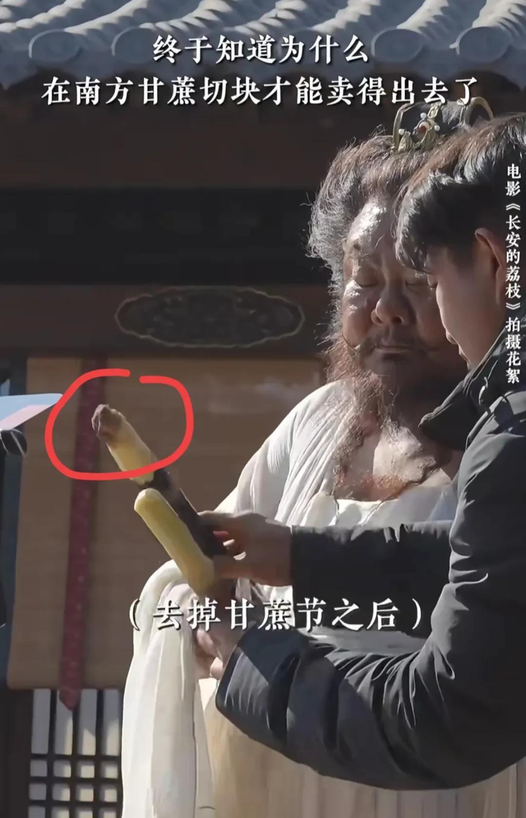 看电影《长安的荔枝》花絮，演员吃的甘蔗都不一样，怀疑是不是真甘蔗。
林雪今年60