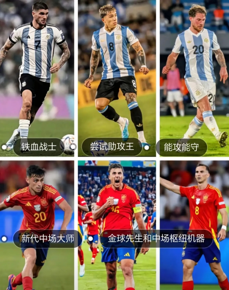 就以目前的国家队配置，正所谓的中场着得天下，而如今能够拥有顶级中场最强的两支队伍