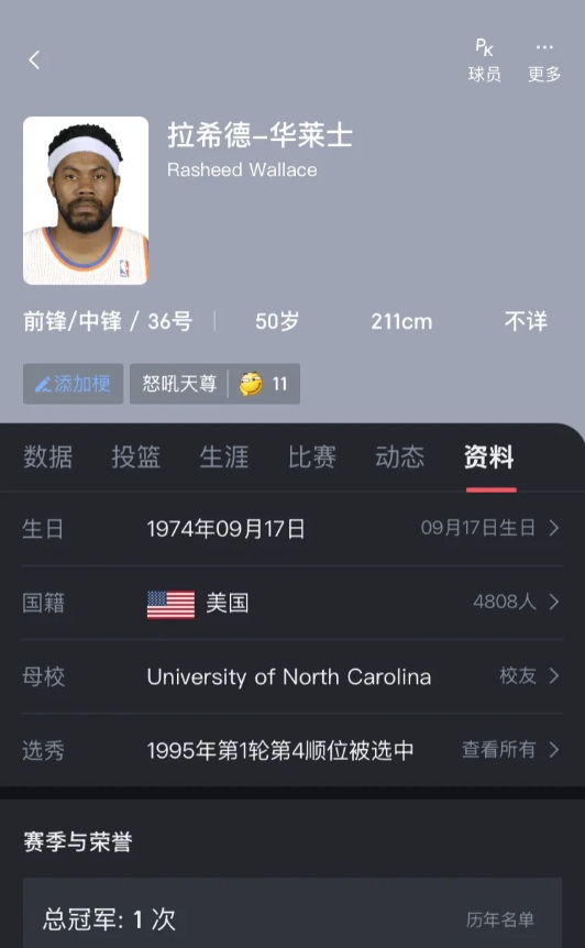 突然发现，最适配姚麦的大前锋竟然是他
1，性格爆炸，外号怒吼天尊，弥补姚麦相对温
