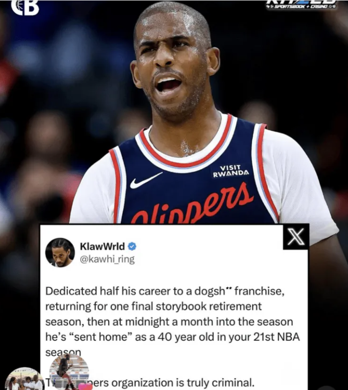 某媒体更新动态怒喷快船：
他将职业生涯的一半献给了一支糟糕透顶的球队，本为书写最