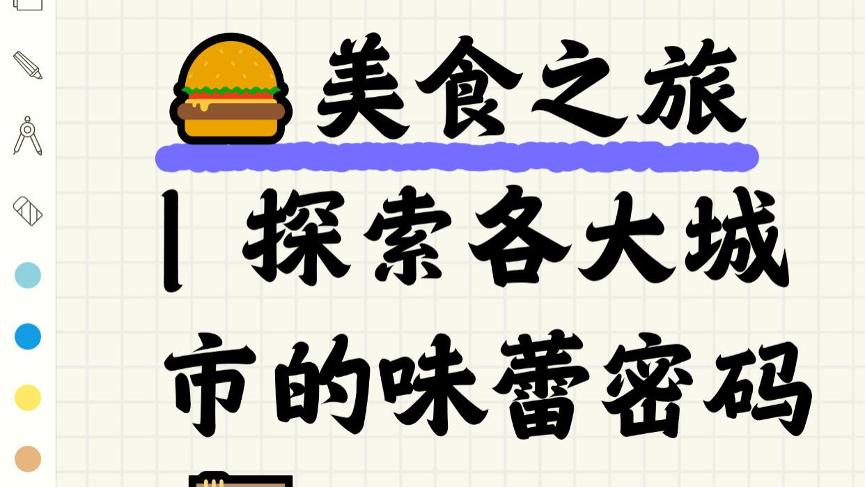 🗺城市美食地图 | 舌尖上的中国漫游