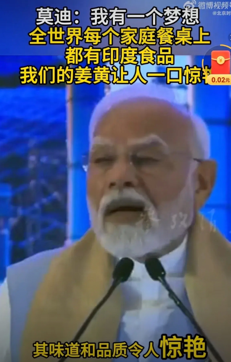 莫迪的梦想 世界的噩梦。5月26日，印度总理莫迪在一场投资者会议上模仿1963年