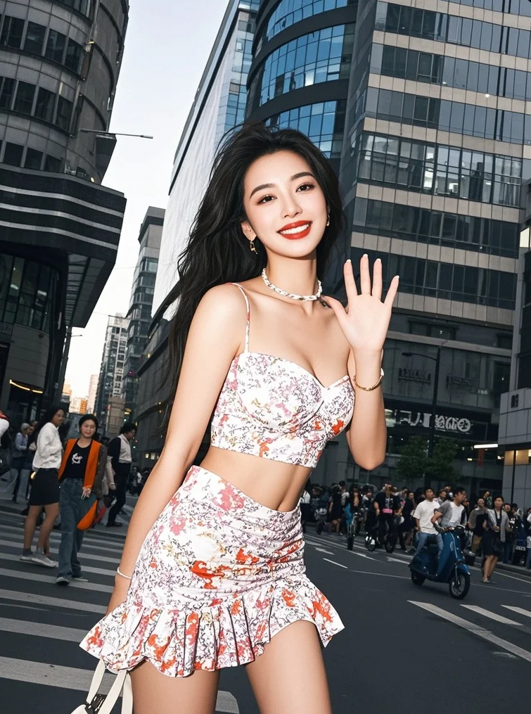 月影沉璧，映照出镜头里美女的清雅韵致