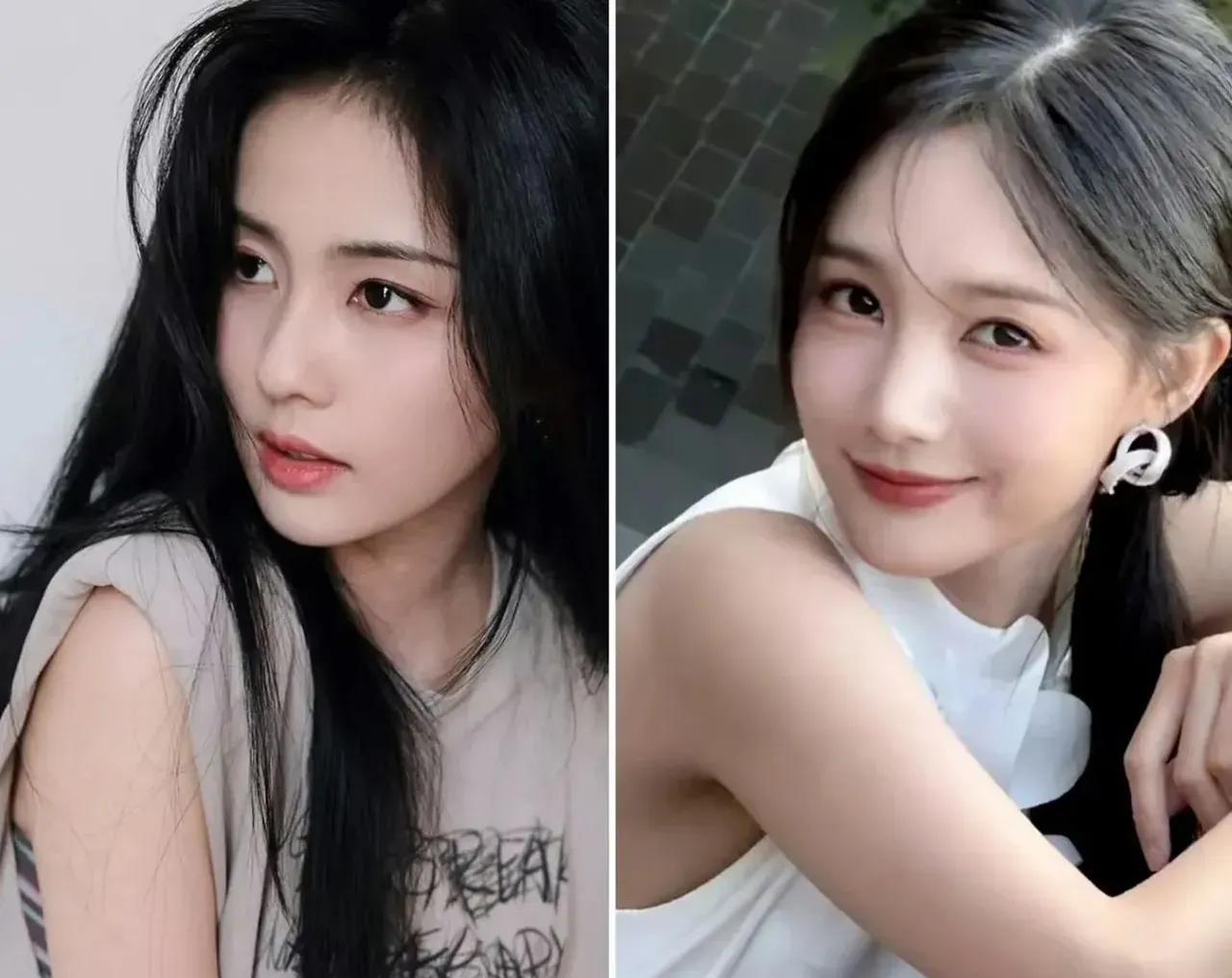 两位美女真的好漂亮！温婉大方，气质不凡！给人一种独特的美！
一双迷人的大眼睛，浑