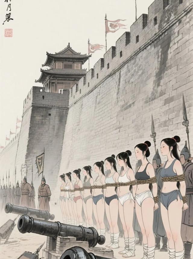 古人认为裸女组成的“阴门阵”可以对抗火炮，最早使用的是明朝的杨应龙叛乱，叛军逼迫